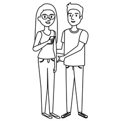 couple avatar characters icons