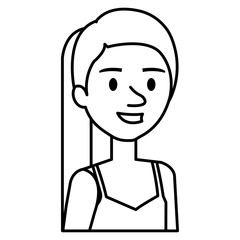 beautiful and young woman character