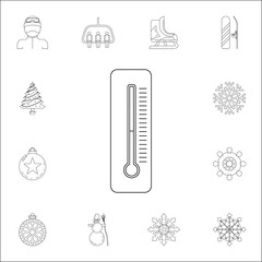 mercury thermometer icon. Winter icons universal set for web and mobile