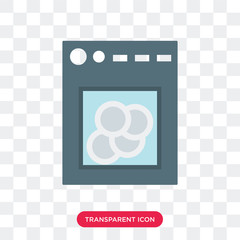 Dishwasher vector icon isolated on transparent background, Dishwasher logo design