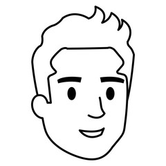 young man head avatar character