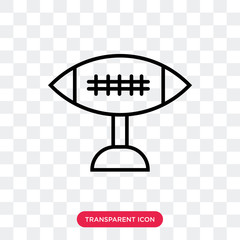 American Football Trophey vector icon isolated on transparent background, American Football Trophey logo design