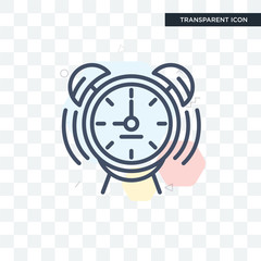 Alarm clock vector icon isolated on transparent background, Alarm clock logo design