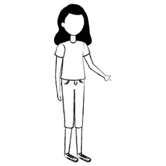 beautiful and young woman character