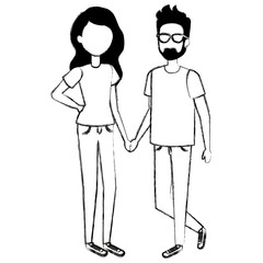 couple avatar characters icons