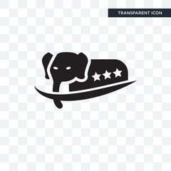 Elephant vector icon isolated on transparent background, Elephant logo design