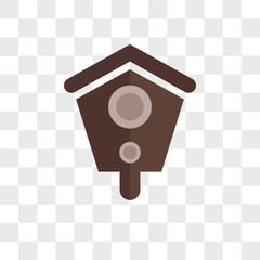 Birdhouse vector icon isolated on transparent background, Birdhouse logo design