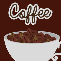 delicious coffee cup with grains