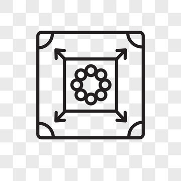 Carrom vector icon isolated on transparent background, Carrom logo design