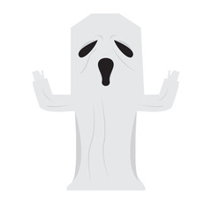 Cute halloween ghost cartoon character