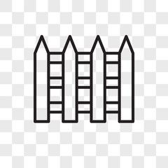 Fence vector icon isolated on transparent background, Fence logo design