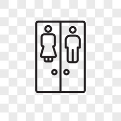 Toilet vector icon isolated on transparent background, Toilet logo design