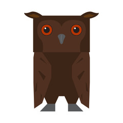 Cute halloween owl cartoon character