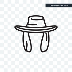 Hat vector icon isolated on transparent background, Hat logo design