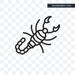 Scorpion vector icon isolated on transparent background, Scorpion logo design