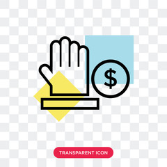 Coin vector icon isolated on transparent background, Coin logo design