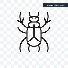 Beetle vector icon isolated on transparent background, Beetle logo design