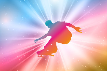 Obraz na płótnie Canvas Skateboard Players, Extreme Sports