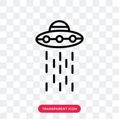 Ufo vector icon isolated on transparent background, Ufo logo design