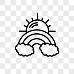 Rainbow vector icon isolated on transparent background, Rainbow logo design