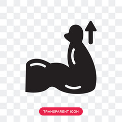 Biceps vector icon isolated on transparent background, Biceps logo design