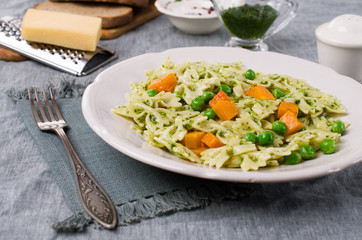 Traditional pasta with vegetables