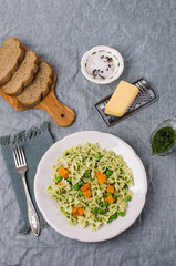 Traditional pasta with vegetables