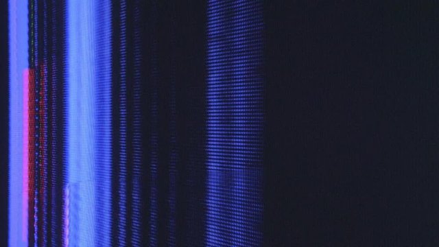 Arstistic analog glitch on old cathode screen.