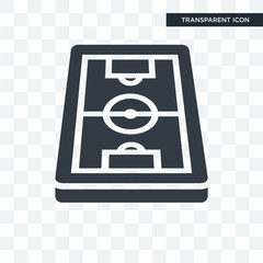 Football field vector icon isolated on transparent background, Football field logo design