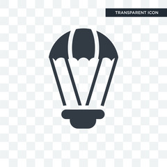 Parachute vector icon isolated on transparent background, Parachute logo design