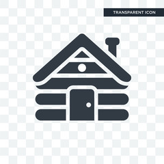 Cabin vector icon isolated on transparent background, Cabin logo design