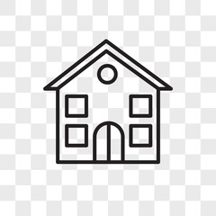 Barn vector icon isolated on transparent background, Barn logo design