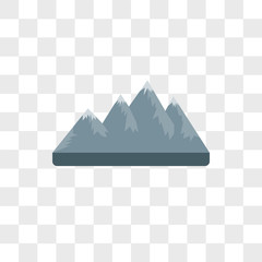 Mountain vector icon isolated on transparent background, Mountain logo design