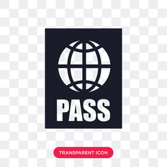 Passport vector icon isolated on transparent background, Passport logo design