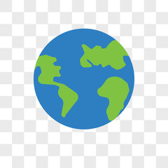 World vector icon isolated on transparent background, World logo design