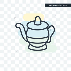 Teapot vector icon isolated on transparent background, Teapot logo design