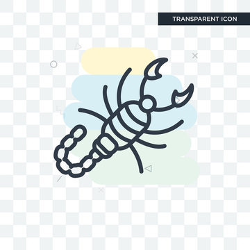 Scorpion vector icon isolated on transparent background, Scorpion logo design
