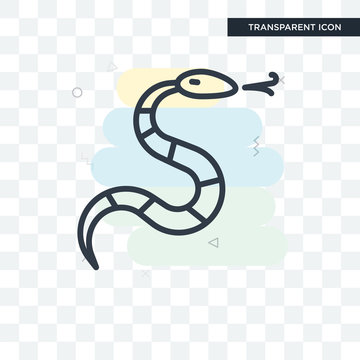 Snake vector icon isolated on transparent background, Snake logo design