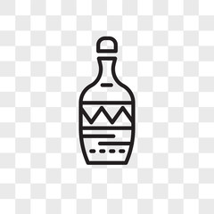 Champagne vector icon isolated on transparent background, Champagne logo design