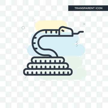 Snake vector icon isolated on transparent background, Snake logo design