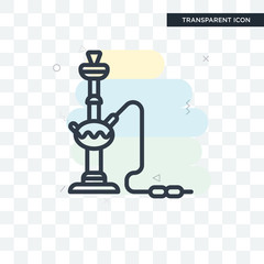 Hookah vector icon isolated on transparent background, Hookah logo design