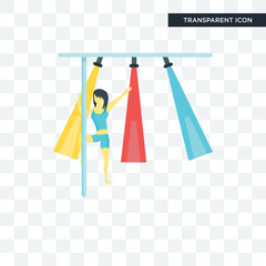 Pole vector icon isolated on transparent background, Pole logo design