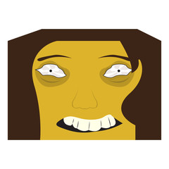 Cute halloween cartoon maniac avatar