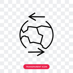 Global vector icon isolated on transparent background, Global logo design