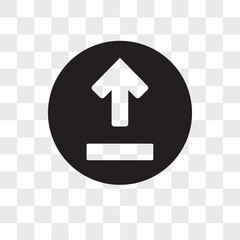 Upload vector icon isolated on transparent background, Upload logo design