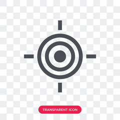 Target vector icon isolated on transparent background, Target logo design