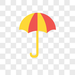 Umbrella vector icon isolated on transparent background, Umbrella logo design