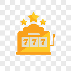Slot vector icon isolated on transparent background, Slot logo design