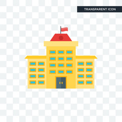 Fototapeta premium School vector icon isolated on transparent background, School logo design