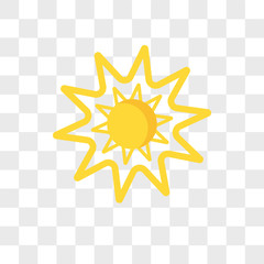 sun vector icon isolated on transparent background, sun logo design